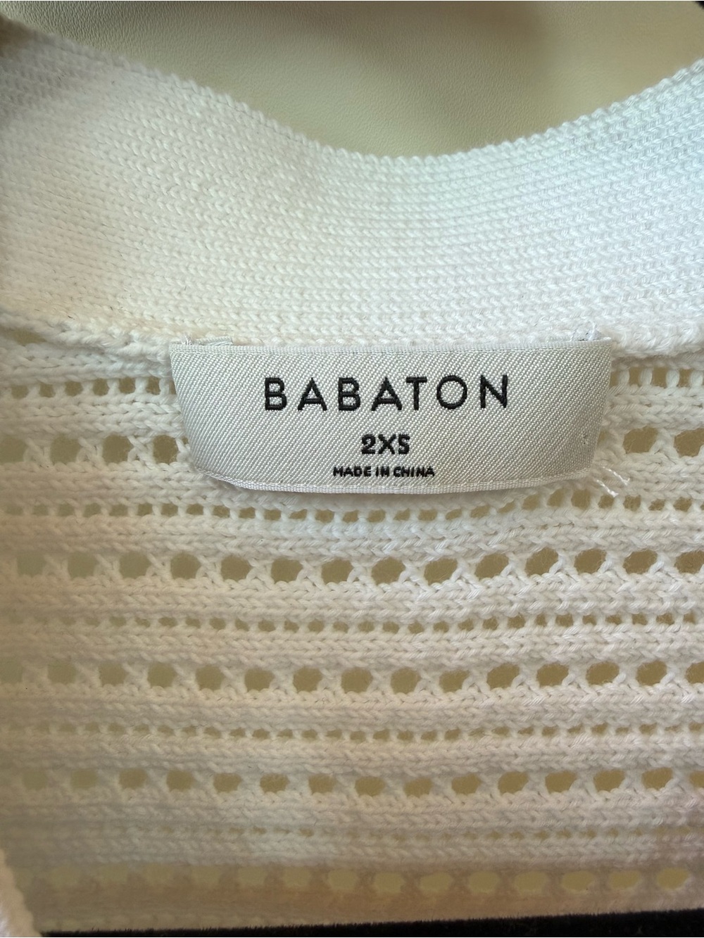 Babaton White Crochet SET Cropped Cardigan & Skirt - Picture 7 of 7